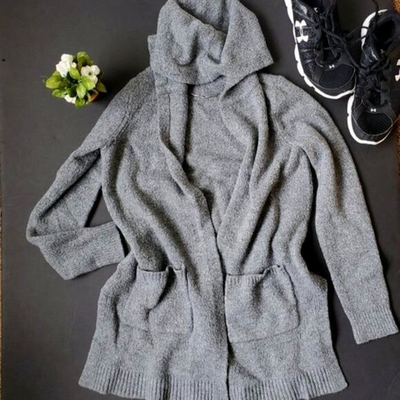 Loft outlet grey thick knit cardigan - Picture 1 of 8